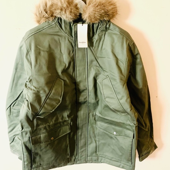Cotton Winter Military Army Coat Olive Green XL - Picture 10 of 10
